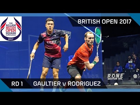 Squash: Gaultier v Rodriguez - British Open 2017 Rd 1 Highlights