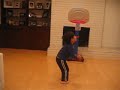 Aston Trejo dunking a basketball at two years old
