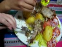 Proving all the doubters back home wrong by eating guinea pig on our mission trip to Peru. =]