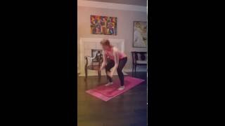 Body-weight workout with beginner's modifications