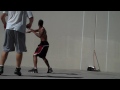 Big Blue Ballers Handball; Calin vs Chris Part 4/4 Calin steps it up and wins 21-16.
