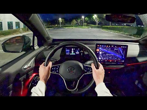 2024 Volkswagen ID.4 Pro S - POV Night Drive (Binaural Audio)