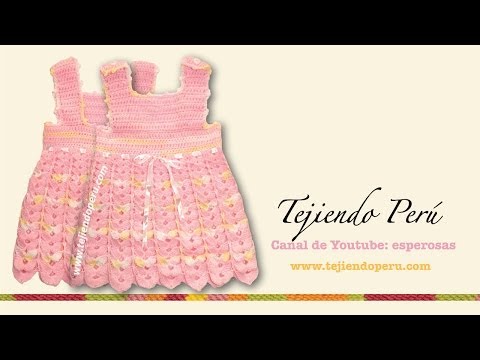 Vestido para bebita de 0 a 3 meses tejido en crochet (Parte 1: pechera)