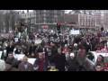 How many protesters on the streets for Gaza in Amsterdam?