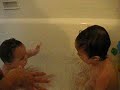 Izzy and Charlie in the Tub