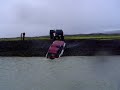 44 inch Nissan Patrol crossing a glacial river in Iceland