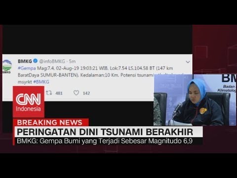 BMKG Akhiri Peringatan Dini Tsunami Usai Gempa Banten, Warga Diimbau Kembali ke Rumah