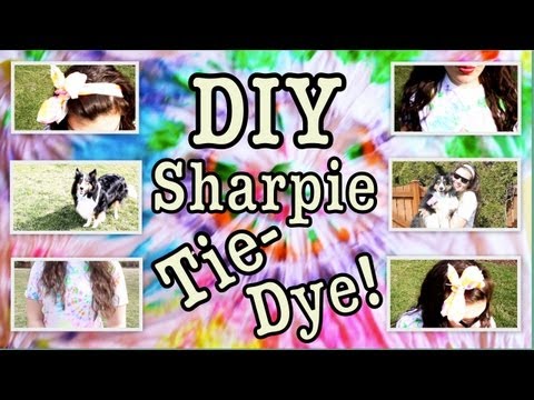 how to tie-dye a shirt using sharpies