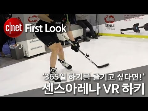 [영상] 빙판없이 즐긴다...VR 아이스 하키