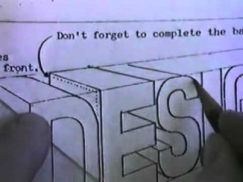 how to draw the letter k in 2 point perspective