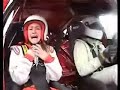 Scared girl in Race car as passenger
