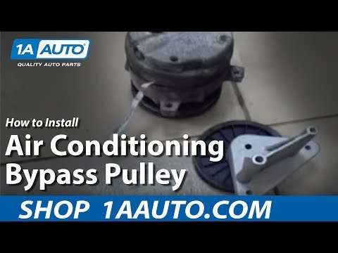 How To Install Replace Air Conditioning bypass pulley 1AAuto.com