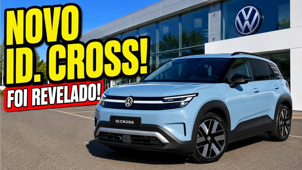NOVO VOLKSWAGEN ID. CROSS é REVELADO: SUV ELÉTRICO ANTECIPA o FUTURO do T-ROC e TAOS no BRASIL!