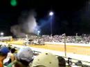 Semi-trucks drag racing at The Buck
