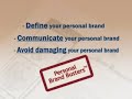 Personal branding -- How to create a personal brand & identity