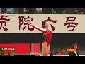 19 year old cheng fei: 
the leading lady of the chinese women's gymnastics team. 
2006 world champion on the floor exercise. 
and winner of the last three world titles on vault. 

cheng is the first female gymnast ever to perform a vault so difficult it is named after her -- a a backward 180-degree somersault followed by a forward 540-degree flip.

in this winter's good luck beijing games, cheng fe captured three gold medals -- including vault, floor and beam.

teammates and rivals alike say she's a great role model. learn how and why in this video profile.

for more, visit www.worldbizwatch.com and web.mac.com/farlandchang/olympians_in_pursuit_of_perfection/welcome.html