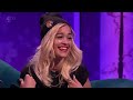 the spice girls (melanie c, emma, geri) & rita ora are being interviewed on alan carr: chatty man.