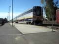 Amtrak San Joaquin #716 departs Merced,CA on a schorching hot day!