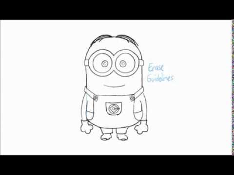 how to draw purple minion despicable me