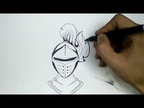 video-linktoworks-How to Draw a Knight Helmet Step by Step