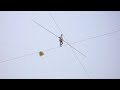 High wire walking over the Han River Korea
