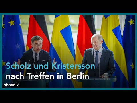 Olaf Scholz (Bundeskanzler Deutschlands, SPD) & Ulf Kristersson (Ministerpräsident Schweden) am 15.03.23