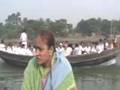 boat ride to Godruma (parikrama with Radhanatha Swami)