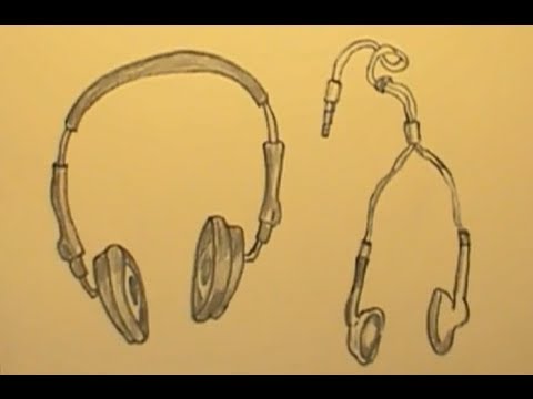 how to draw headphones