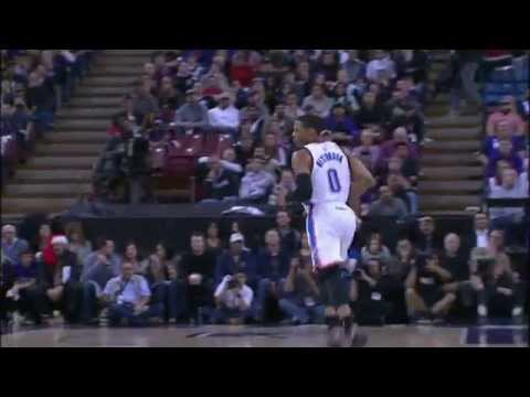 Video: Russell Westbrook Sneaks in for the Two-Handed Tomahawk
