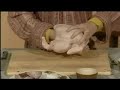 Delia Smith tries to stuff a chicken