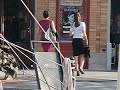 Neve Campbell shooting Scream 4 in Northville