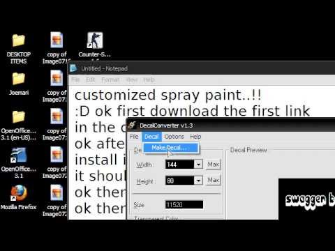 how to put spray paint in cs 1.6