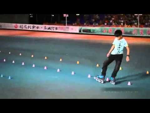 Asian Kid With Mad Roller Blading Skills