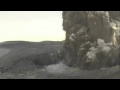Dramatic footage above crater of Icelandic volcano