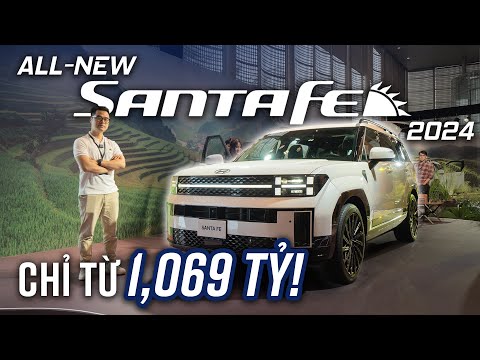 BỎ MÁY DẦU! Hyundai Santa Fe 2024 từ 1,069 tỷ, thay đổi toàn diện.