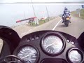 Honda CBR 600F riding along with a Suzuki GSX-R 600 