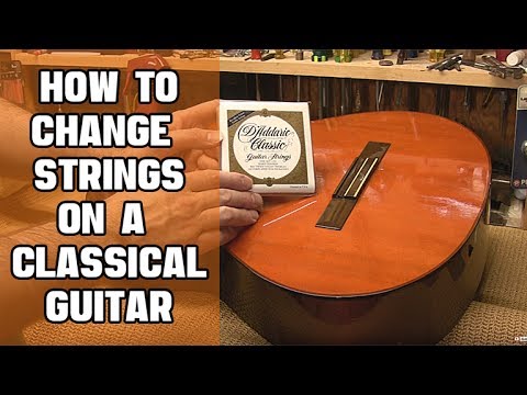 how to fasten classical guitar strings
