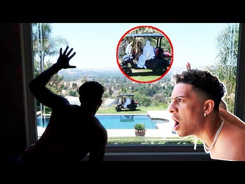 CAUGHT SOMEONE IN OUR BACKYARD!!!