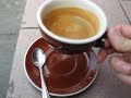 Espresso, in the middle of consuption