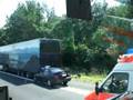 LKW/ PKW Crash auf der Autobahn