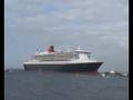 queen mary 2 à Cherbourg le15 Juillet 2008 départ