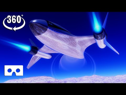 VR 360 Video in Space - Flying over an Alien Planet - YouTube