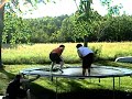 eTw- Extreme Trampoline Wrestling-Mike vs Tom Vs Dave