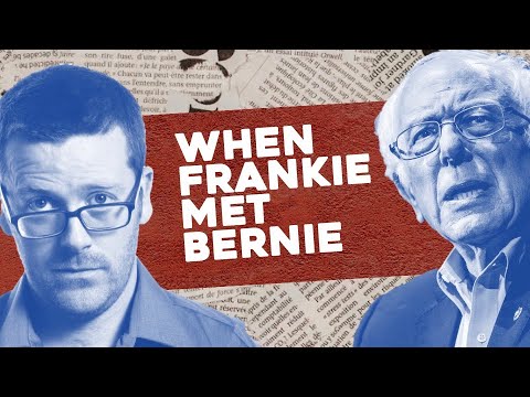 Frankie Boyle and Bernie Sanders faces. Caption reads 'When Frankie Met Bernie'