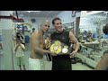 MIGUEL COTTO Training camp visit with Marc Ecko