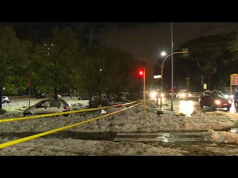 Rom: Hagel- und Regensturm fhrt zu Chaos