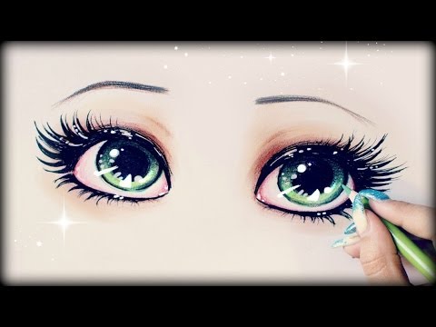 Drawing Tutorial ❤ How to draw and color Green Eyes