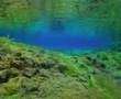 Take a deep breath in Silfra crack (Thingvellir), Iceland