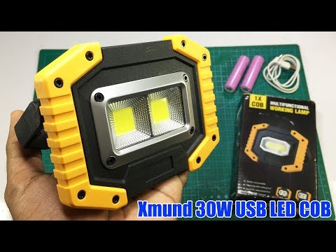 Xmund XD-SL2 30W USB LED COB Outdoor 3 Modes Emergency Light Test Review