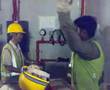 Funny guy givin instructions to sotong workers